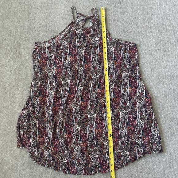 American Eagle Tank Top Womens Small Floral Tunic Pockets Casual Flowy Boho - Picture 8 of 9